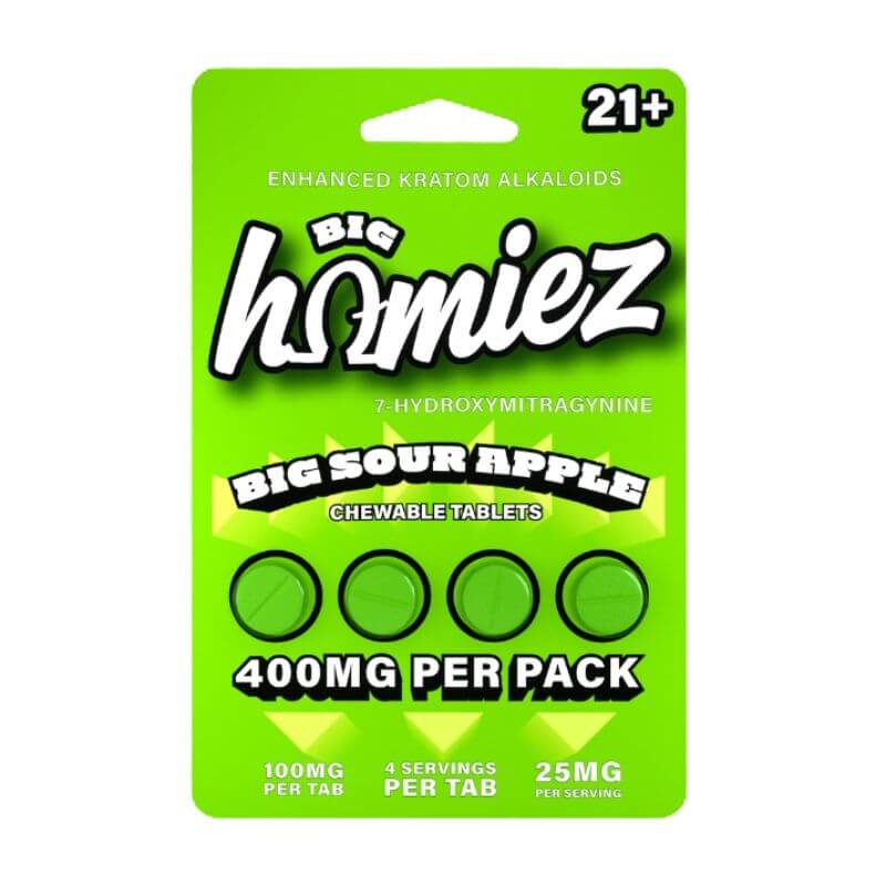 🎁 BIG HOMIEZ 7-HYDROXYMITRAGYNINE TABLETS 4CT 100MG PER TABLET (100% off)