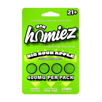 🎁 BIG HOMIEZ 7-HYDROXYMITRAGYNINE TABLETS 4CT 100MG PER TABLET (100% off)