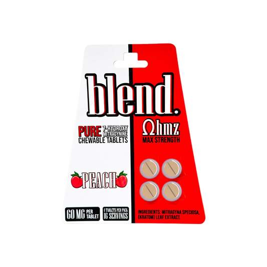 Blend OHMZ 4ct 7OH Chewable Tabs Max Strength Peach 60mg Per Tablets - Seven Tech