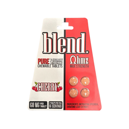Blend OHMZ 4ct 7OH Chewable Tabs Max Strength Cherry 60mg Per Tablets - Seven Tech