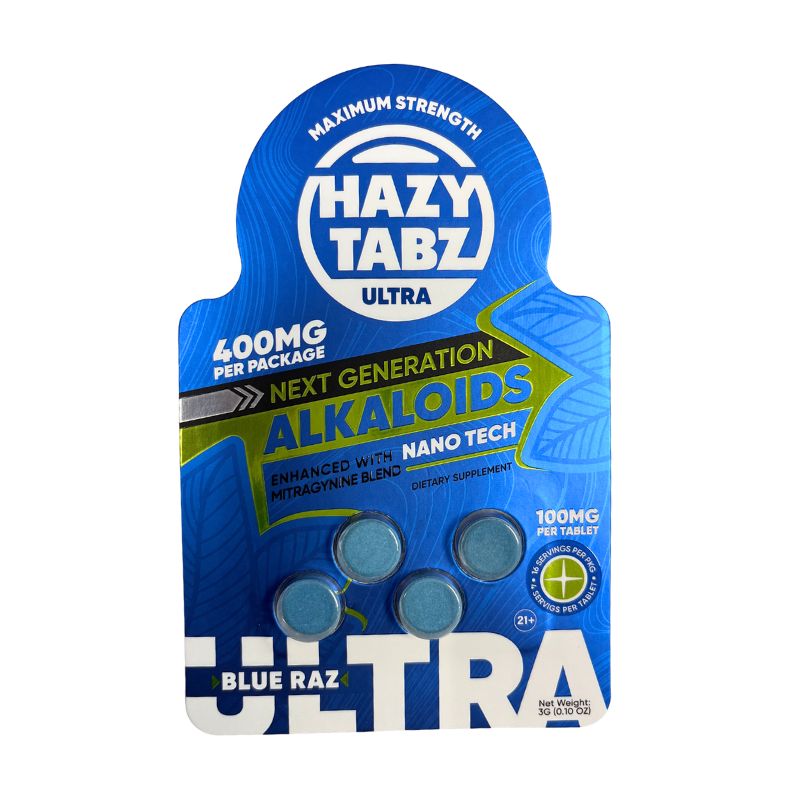 Hazy Tabz Ultra Next Generation Alkaloids Mitragynine Tablets 4ct 100mg Per Tablet