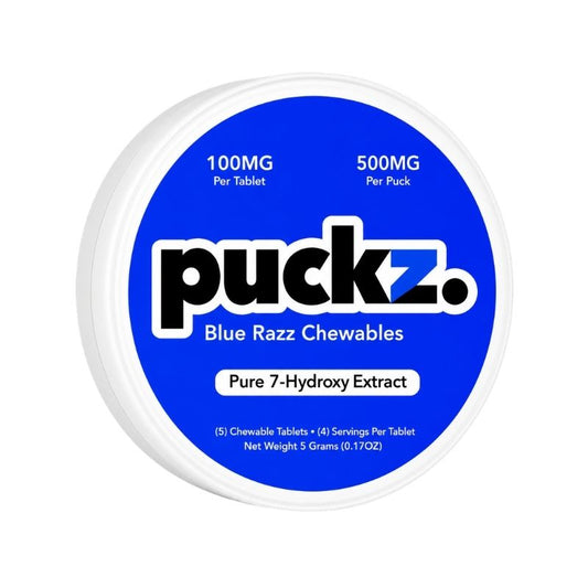 Puckz Pure 7-Hydroxymitragynine Extract Chewable Tablets Can 5ct 100mg Per Tablet