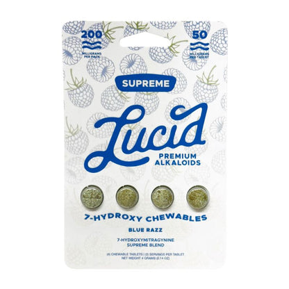 🎁 Lucid Supreme Blend 7-Hydroxymitragynine Chewable Tablets 4ct 50mg Per Tablet (100% off)