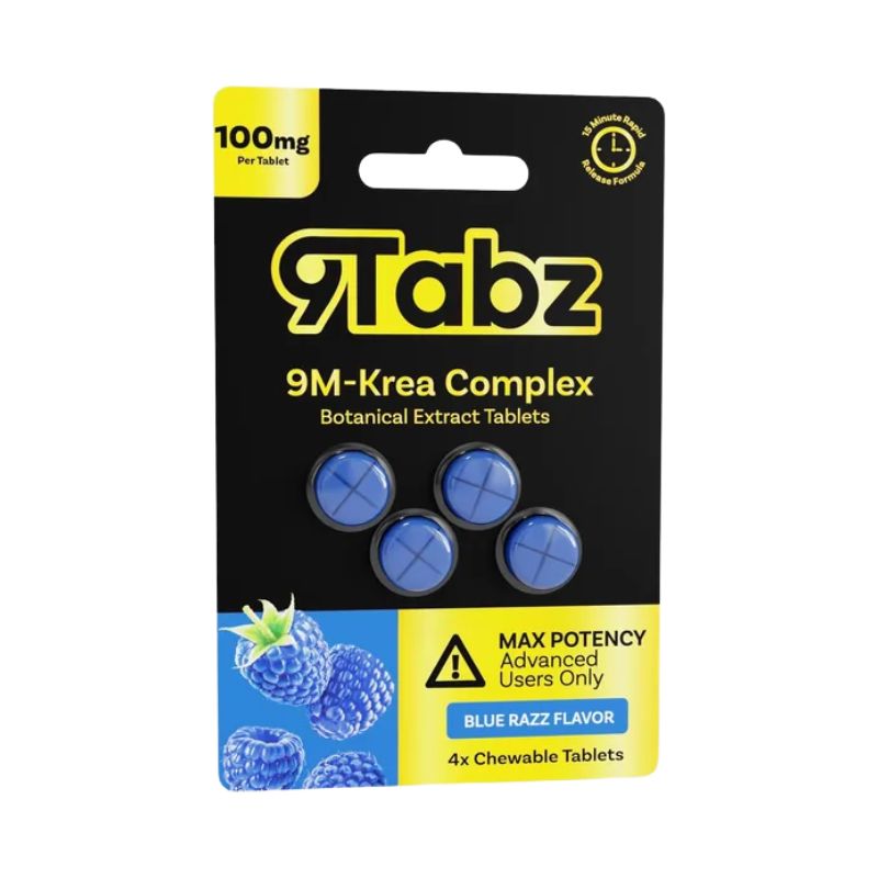 9Tabz 9M-KREA Complex Botanical Extract Tablets 4ct 100mg Per Tablet