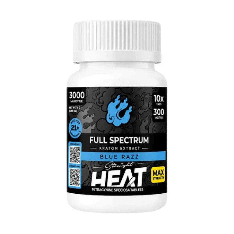 Straight Heat Max Strength Full Spectrum Kratom Extract 10ct 300mg Per Tablet
