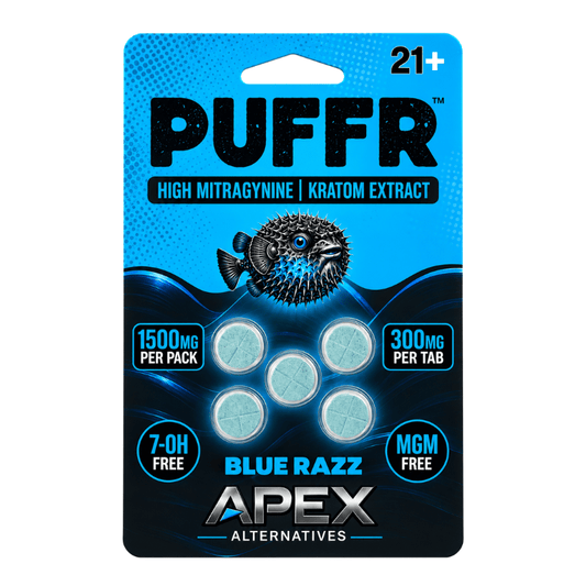 Puffr High Mitragynine Kratom Extract Tablets 5ct 300mg Per Tablet