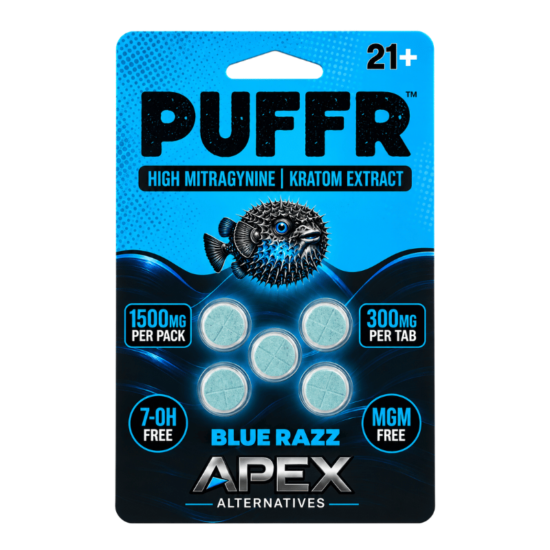 🎁 Puffr High Mitragynine Kratom Extract Tablets 5ct 300mg Per Tablet (100% off)
