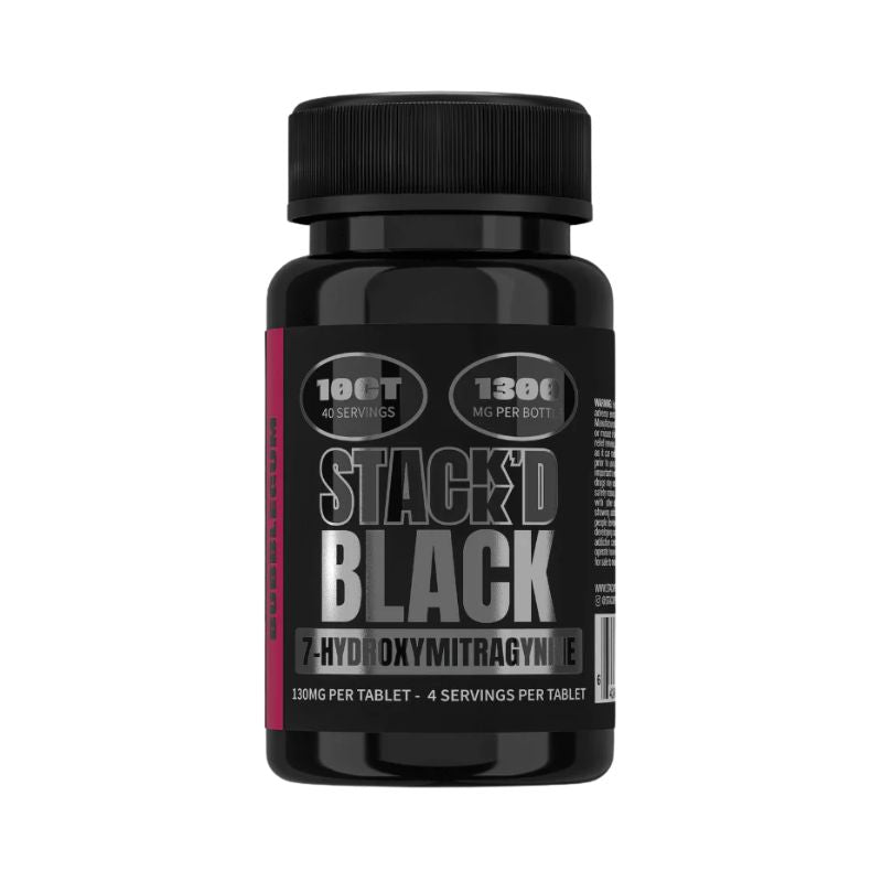 STACK'D BLACK 7-HYDROXYMITRAGYNINE TABLETS 10CT 130MG PER TABLET