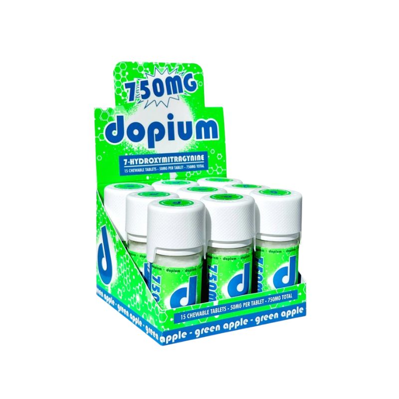 DOPIUM 7-HYDROXY CHEWABLE 50MG GREEN APPLE TABLET 