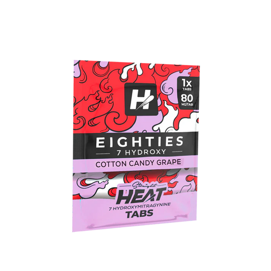STRAIGHT HEAT EIGHTIES 7-HYDROXY TABLETS 80MG 1CT - COTTON CANDY GRAPE