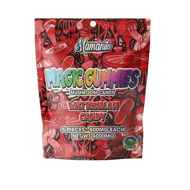Mamanita Watermelon Candy Magic Gummies Mushroom Candy 10pcs 800mg 8000mg Per Pkg