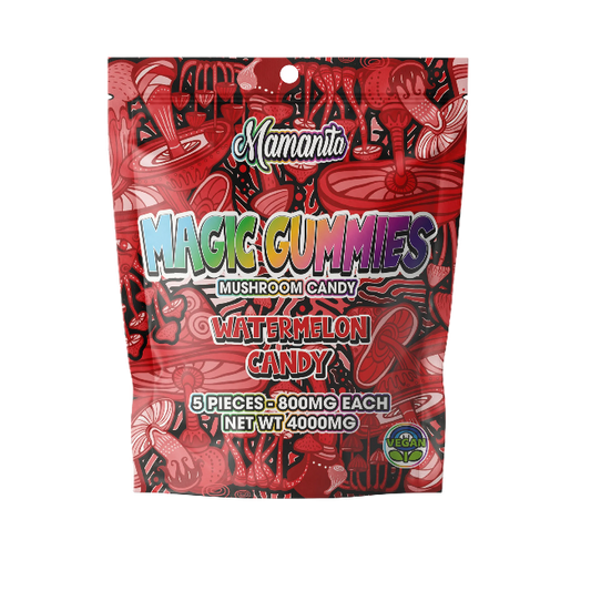 Mamanita Watermelon Candy Magic Gummies Mushroom Candy 10pcs 800mg 8000mg Per Pkg