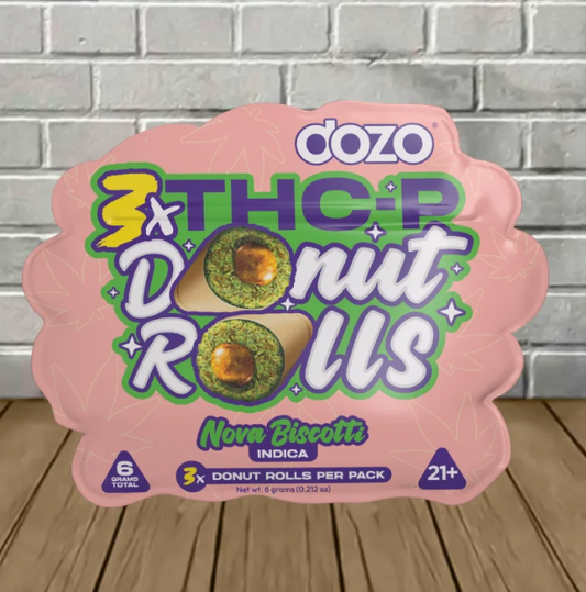DOZO - THC P DONUT PRE-ROLLS - 3 COUNT - NOVA BISCOTTI - INDICA