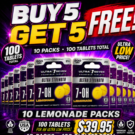 Ultra Seven 7-Hydroxymitragynine Tabs Ultra Strength 10 packs 20mg Per Tablet BUY 5 GET 5 FREE