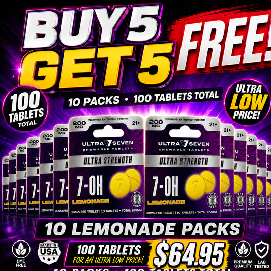 Ultra Seven 7-Hydroxymitragynine Tabs Ultra Strength 10 packs 20mg Per Tablet BUY 5 GET 5 FREE