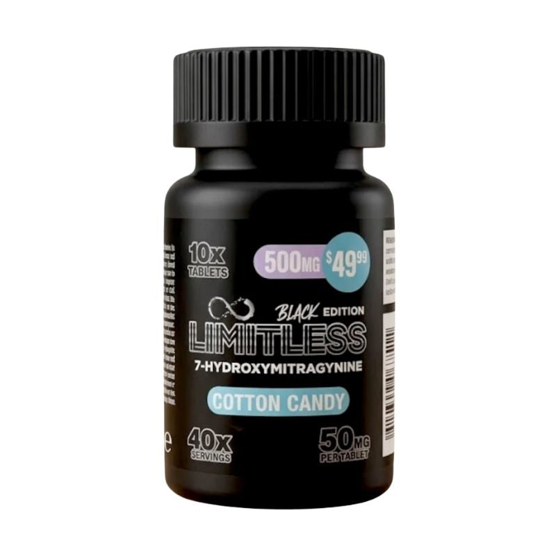 LIMITLESS BLACK EDITION 7-HYDROXYMITRAGYNINE TABLETS 10CT 50MG PER TABLET