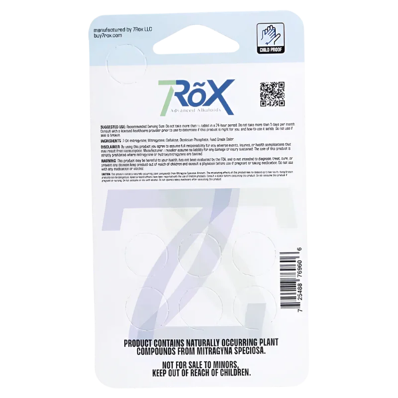 7Rox 6ct + 1 Free 7OH Berry Razz Tabs 30mg Per Tablet