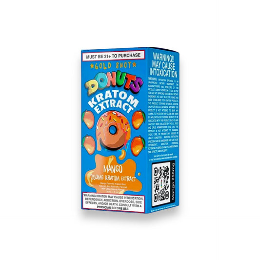 DONUTS KRATOM EXTRACT GOLD SHOTS 30ML 250MG - MANGO