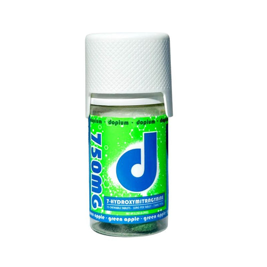DOPIUM 7-HYDROXY CHEWABLE GREEN APPLE 50MG TABLETS 