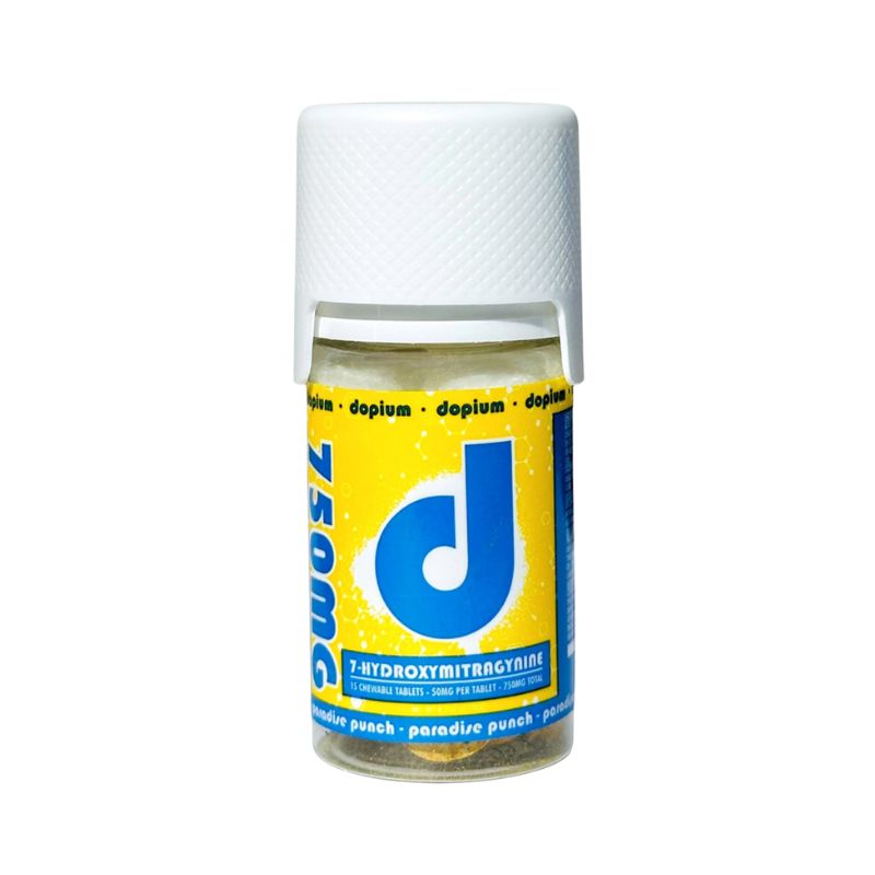 DOPIUM 7-HYDROXY CHEWABLE PARADISE PUNCH 50MG TABLETS 