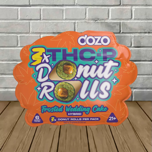 DOZO - THC P DONUT PRE-ROLLS - 3 COUNT - FROSTED WEDDING CAKE - HYBRID