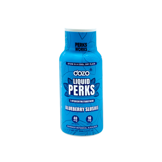 Dozo Perks 7 Hydroxymitragynine Liquid Shot Blueberry Slushie 40mg