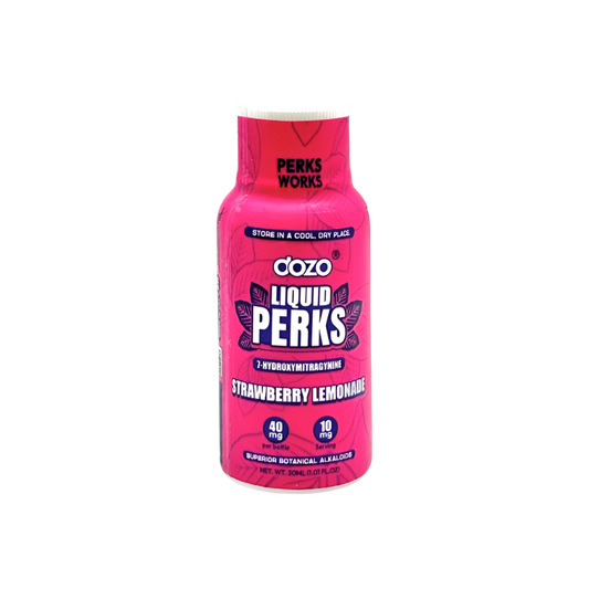 Dozo Perks 7 Hydroxymitragynine Liquid Shot Strawberry Lemonade 40mg
