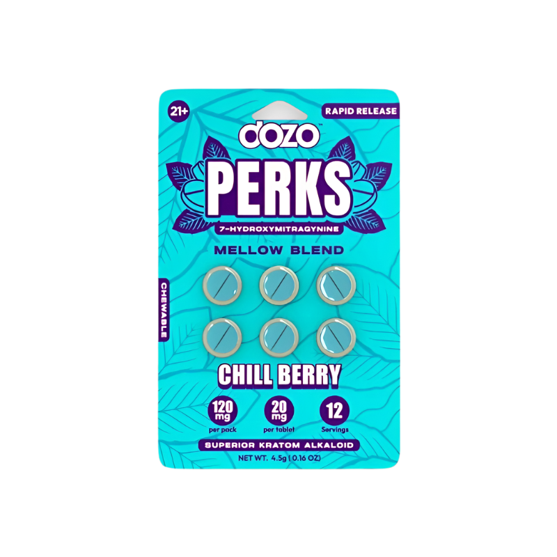 Dozo Perks 6ct 7OH Chewable Tabs Chill Berry 20mg per Tablet