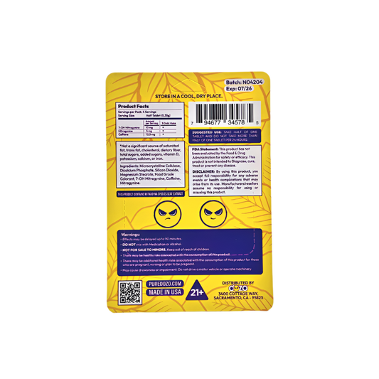 Dozo Perks 6ct 7OH Chewable Tabs Wild Mango 20mg per Tablet