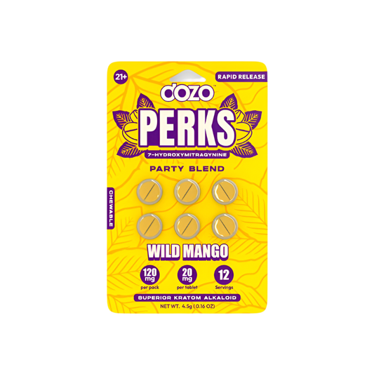 Dozo Perks 6ct 7OH Chewable Tabs Wild Mango 20mg per Tablet