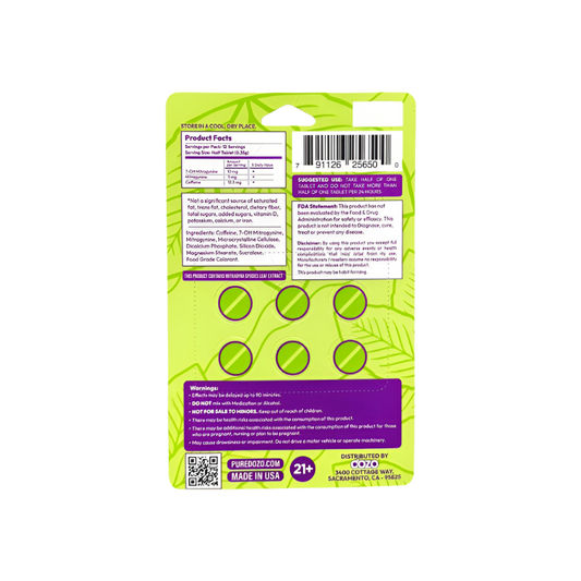 Dozo Perks 6ct 7OH Chewable Tabs Natural 20mg per Tablet
