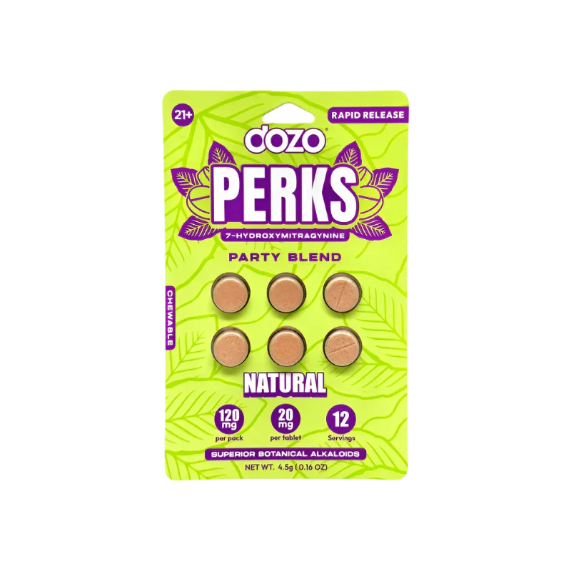 Dozo Perks 6ct 7OH Chewable Tabs Natural 20mg per Tablet – Seven Tech
