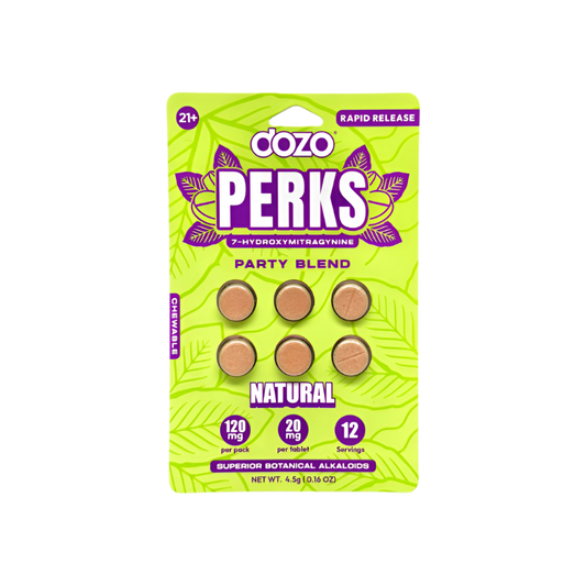 Dozo Perks 6ct 7OH Chewable Tabs Natural 20mg per Tablet