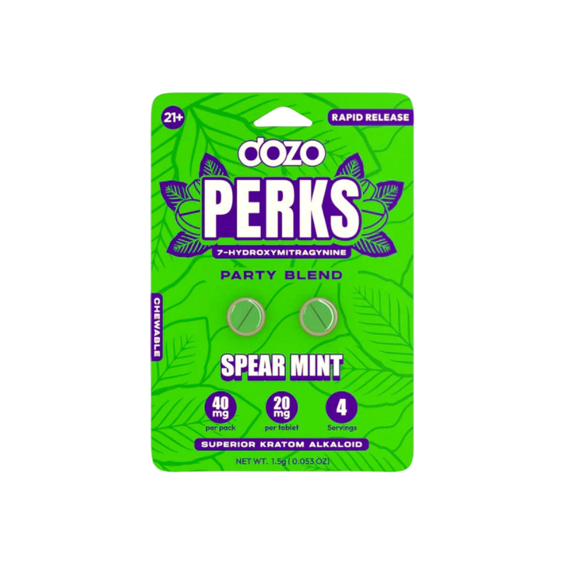 Dozo Perks 2ct 7OH Spearmint Chewable Tabs 20mg per Tablet - Seven Tech