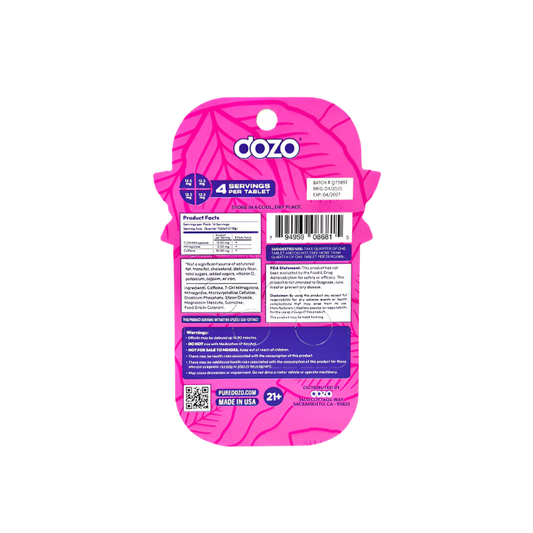 Dozo Perks 4ct 7OH Euphoria Blend Strawberry Banana Chewable Tabs 50mg per Tablet