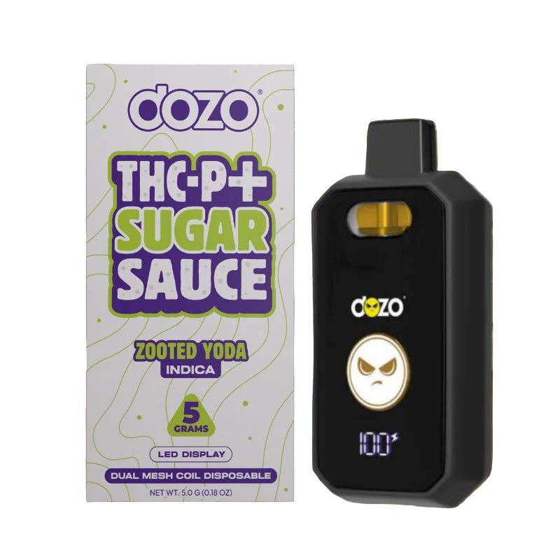 DOZO - THC-P + SUGAR SAUCE 5G DISPOSABLE - ZOOTED YODA - INDICA