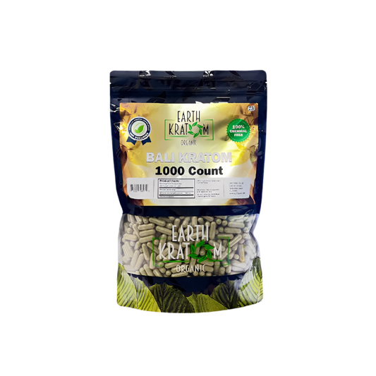 Earth Kratom Capsules 1000CT – Bali - Seven Tech