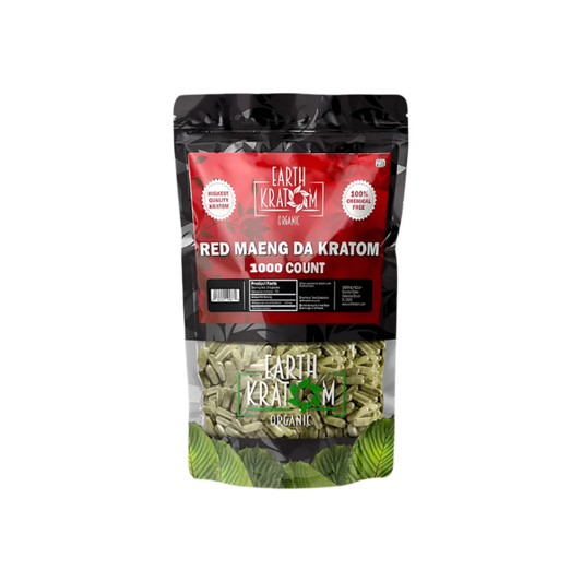 EARTH KRATOM CAPSULES 1000CT - MAENG DA RED VEIN - Seven Tech