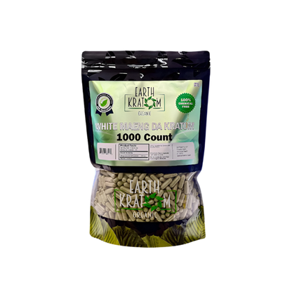 EARTH KRATOM CAPSULES 1000CT - BORNEO WHITE VEIN - Seven Tech