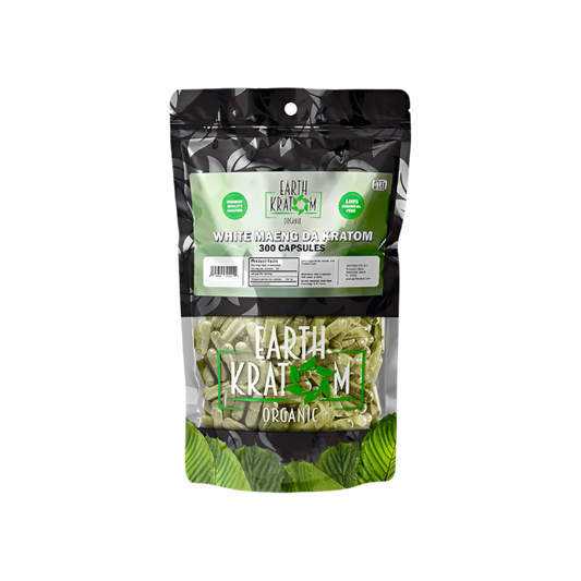 EARTH KRATOM CAPSULES 300CT - BORNEO WHITE VEIN - Seven Tech