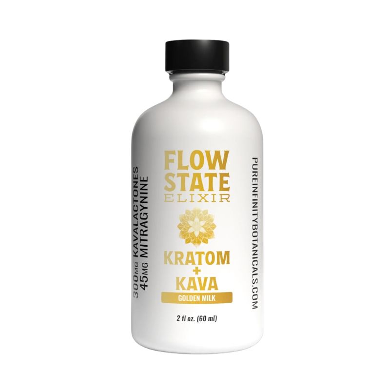 Flow State Elixir Botanical Kratom + Kava Liquid Shot - 60ml
