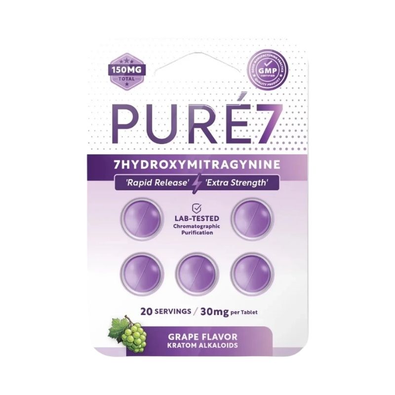 Pure7 7-Hydroxymitragynine Rapid Release Extra Strength 30mg Per Tablet