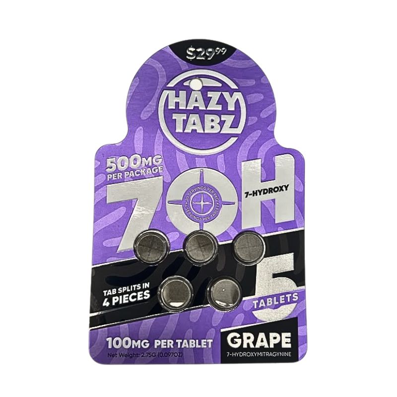 Hazy Tabz 7-Hydroxymitragynine Tablets 5ct 100mg Per Tablet