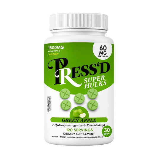 🎁 Press'D 7-Hydroxymitragynine + Pseudo Chewable Tablets 30ct 60mg Per Tablet (100% off)