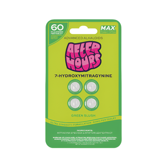 After Hours 4ct 7OH Chewable Tabs Green Slush 60mg per Tablet