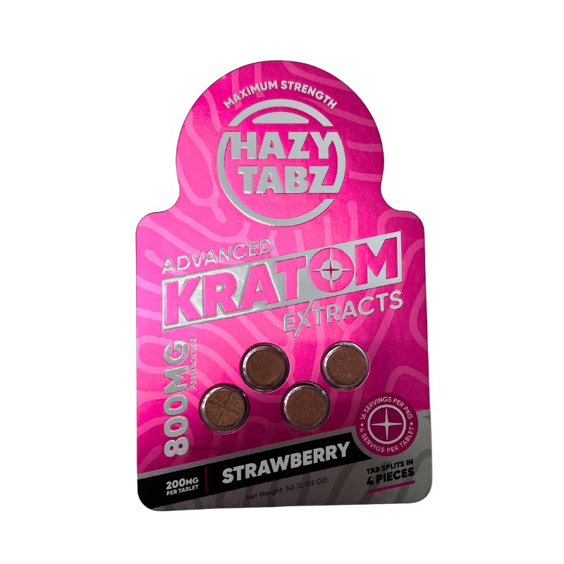 HAZY TABZ ADVANCED KRATOM EXTRACT MAXIMUM STRENGTH TABLETS 4CT 200MG PER TABLET