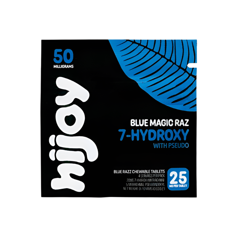 HIJOY 4ct 7OH + Psuedoindoxyl Blue Magic Raz 25mg + 2ct Bundle