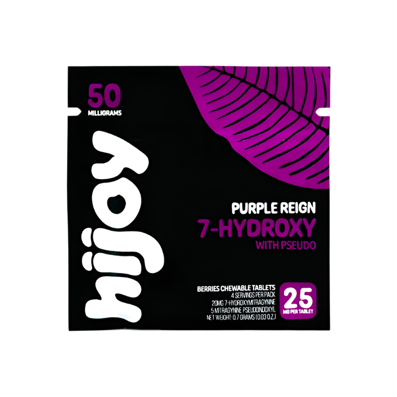HIJOY 4ct 7OH + Psuedoindoxyl Purple Reign 25mg + 2ct Bundle