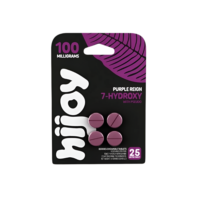 HIJOY 4ct 7OH + Psuedoindoxyl Purple Reign 25mg + 2ct Bundle