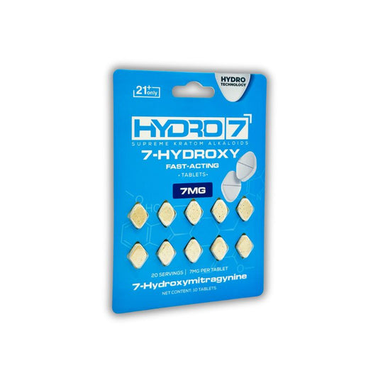 HYDRO 7 SUPREME KRATOM ALKALOIDS 7-HYDROXY 10CT 7MG PER TABLET